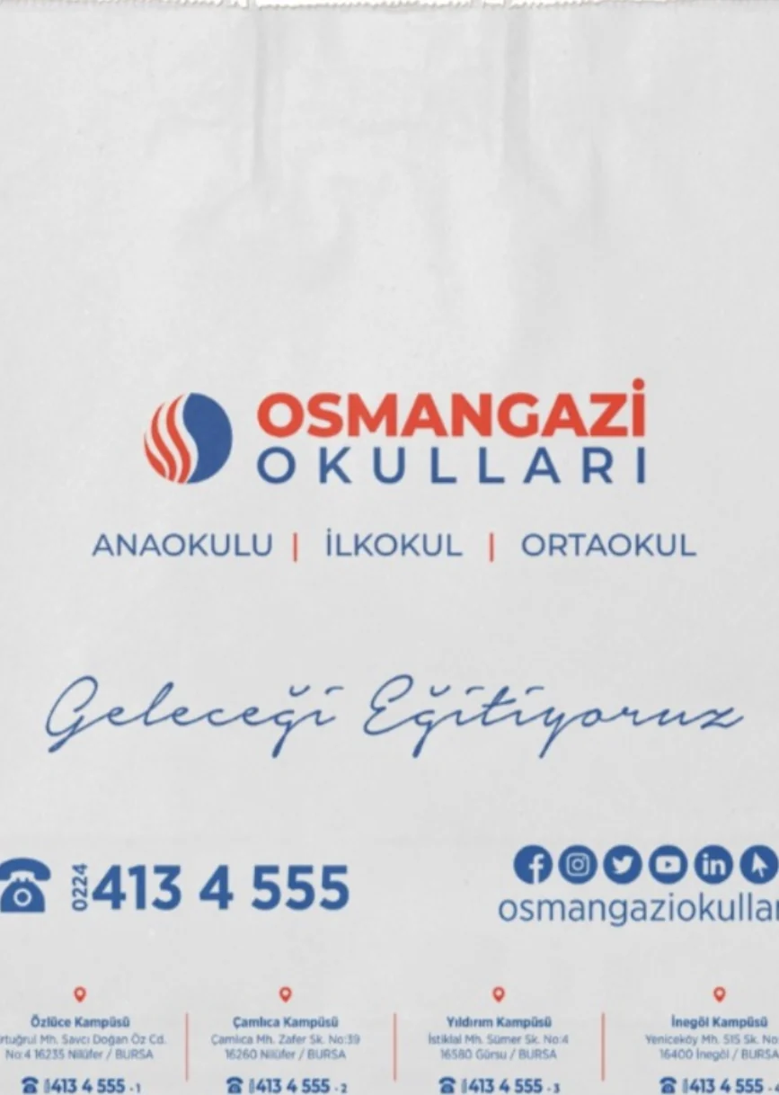 Beyaz Kuşe Kağıt Çanta