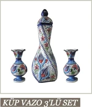 Küp Vazo 3'lü Set