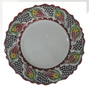 Lale Desenli Çini Tabak