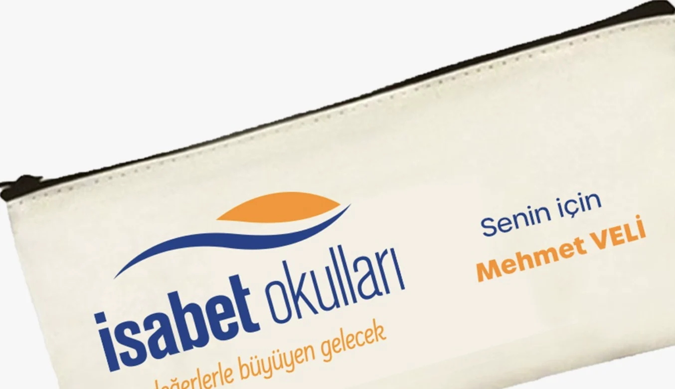 Logo Baskılı Bez Kalem Çantası