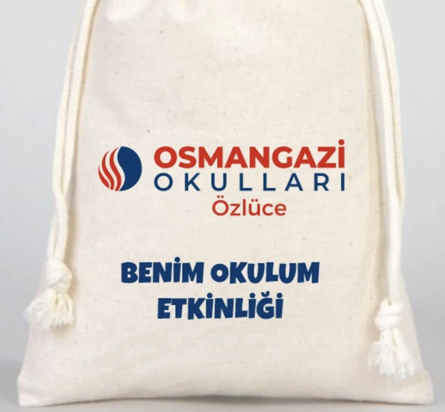 Logo Baskılı İpli Bez Kese