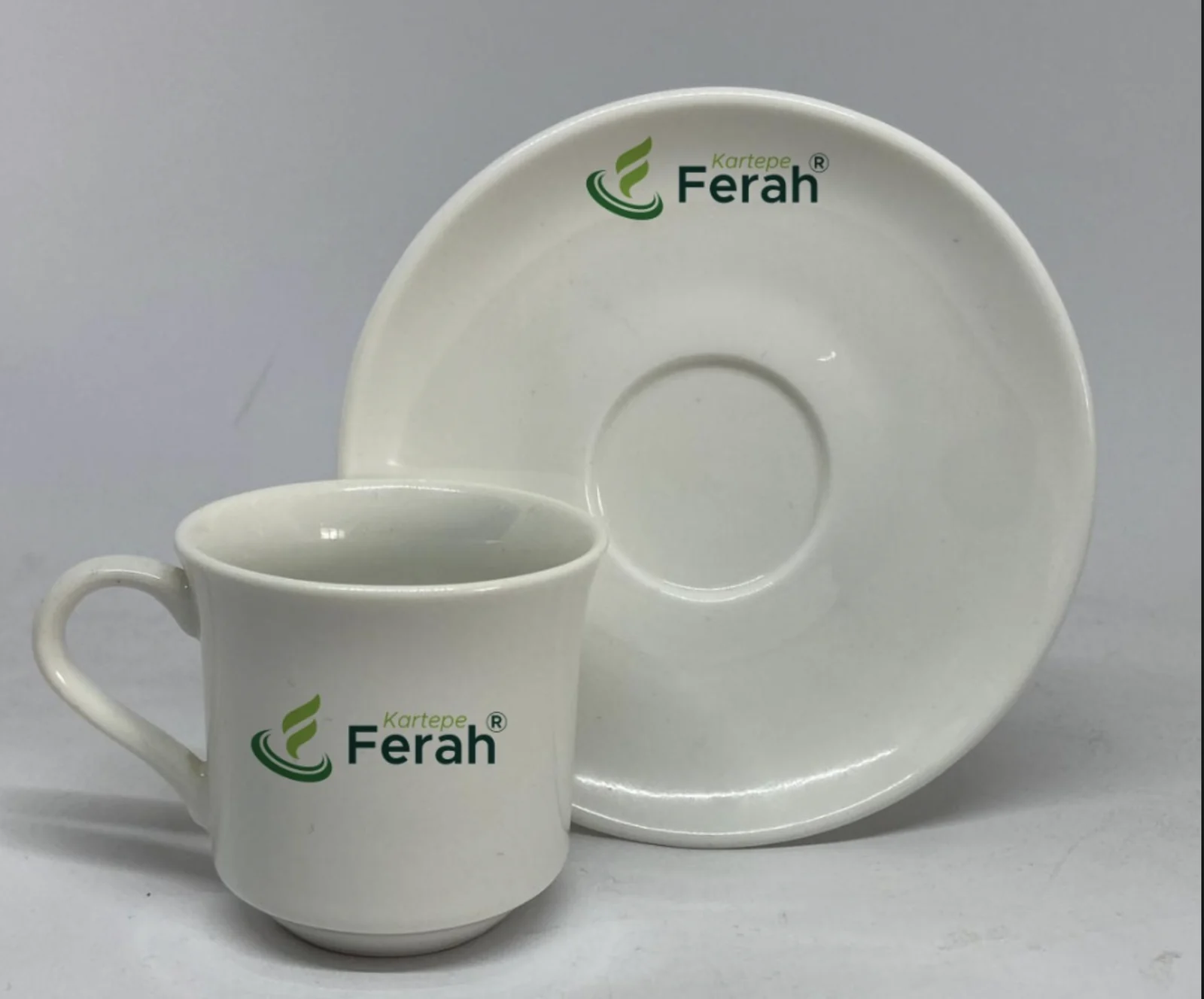 Logo Baskılı Porselen Fincan Takımı