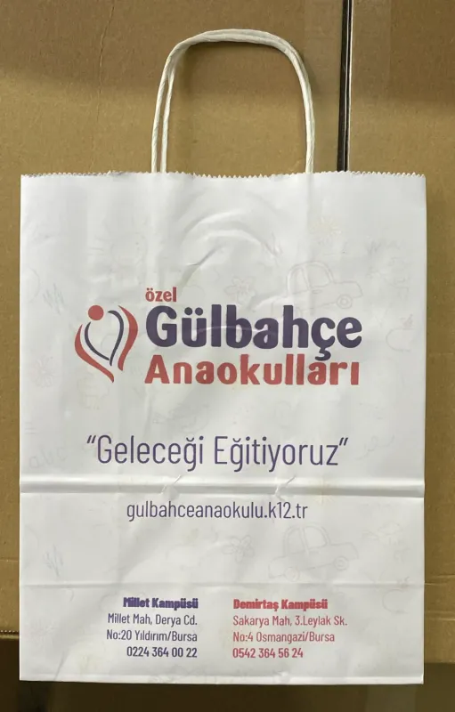 Baskılı Kraft Kağıt Çanta