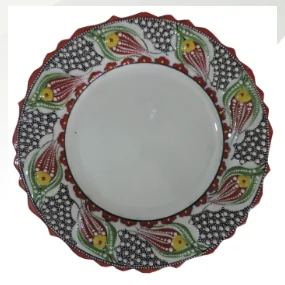 Lale Desenli Çini Tabak