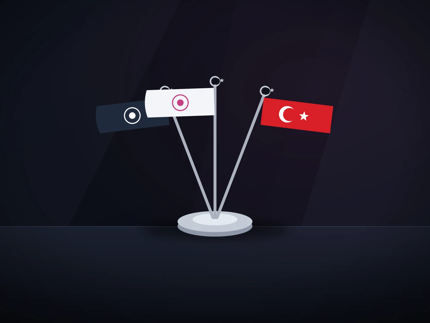 3'lü Masa Bayrağı